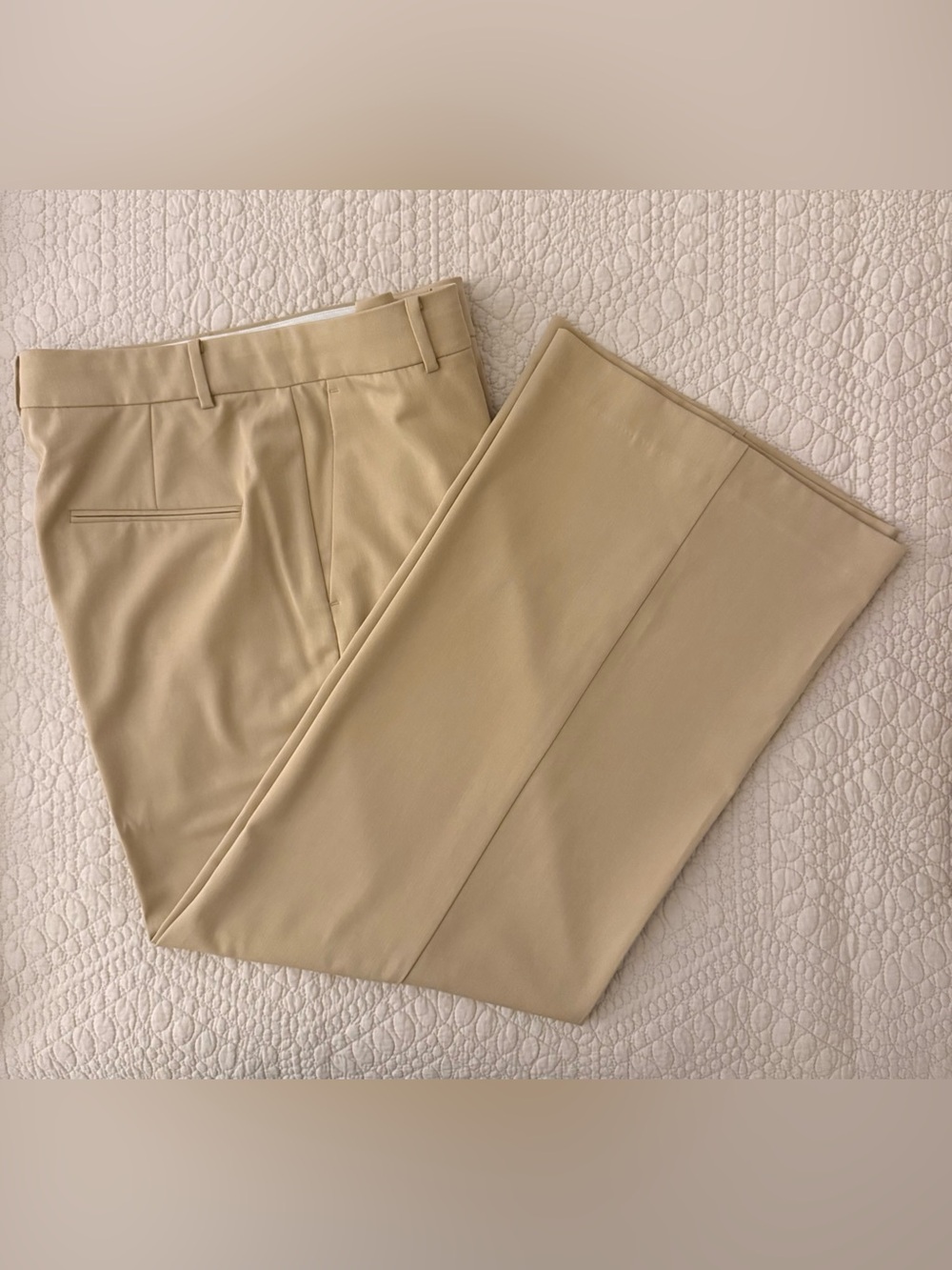 Ann Taylor Wide-Leg Pants - Light Beige
